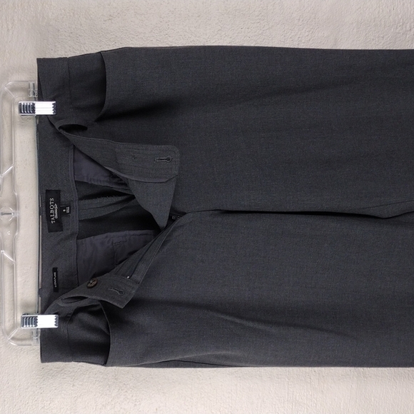 Talbots Signature Gray Mid Rise Flat Front Straight Leg Casual Trouser Pant - Picture 4 of 12